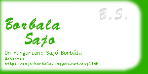borbala sajo business card