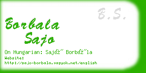 borbala sajo business card